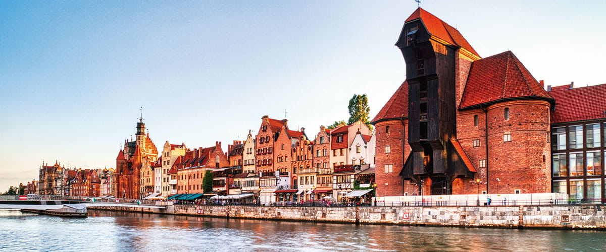 The waterfront of Gdansk, Poland
